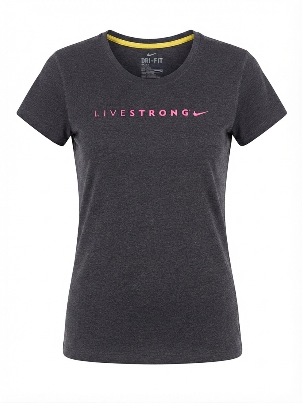 Nike Livestrong Dri-FIT Women's Charcoal Grey Athletic T-Shirt Size S